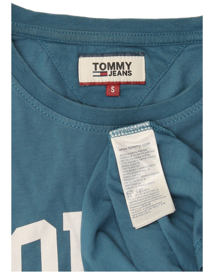 Tommy Hilfiger Camiseta gráfica para hombre Top Small Blue Cotton