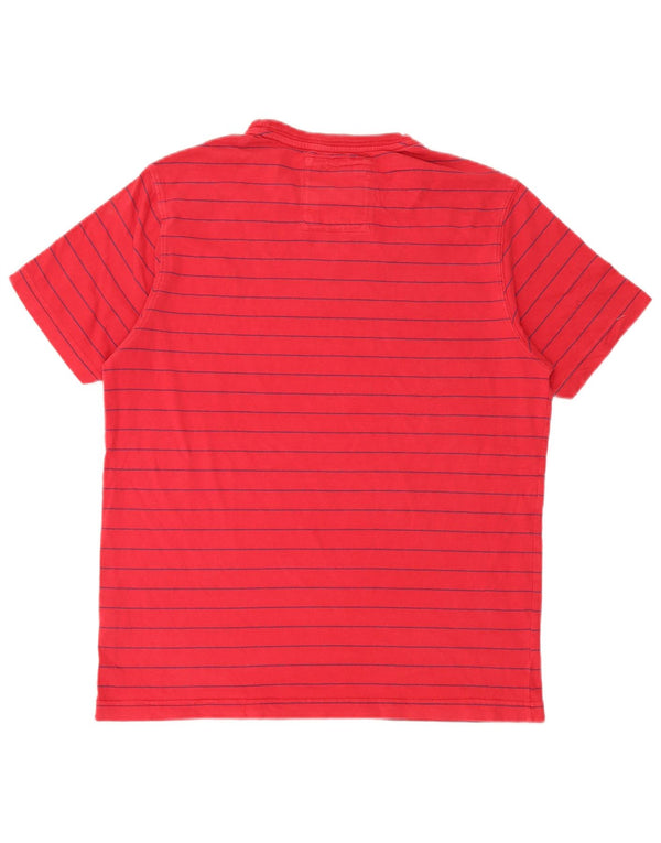 Crew Clothing Mens T-Shirt Top Medium Red Striped Cotton