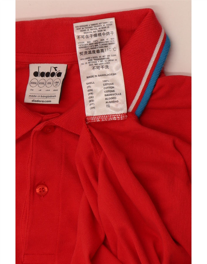 Diadora Polo Hombre 3XL Algodón Rojo