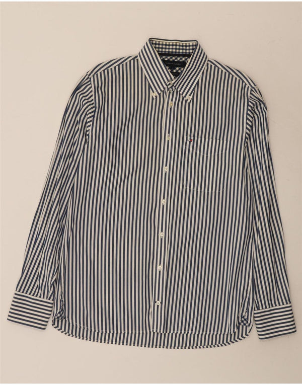 Camisa Tommy Hilfiger Hombre Algodón Azul Marino Mediano Rayas Pintadas