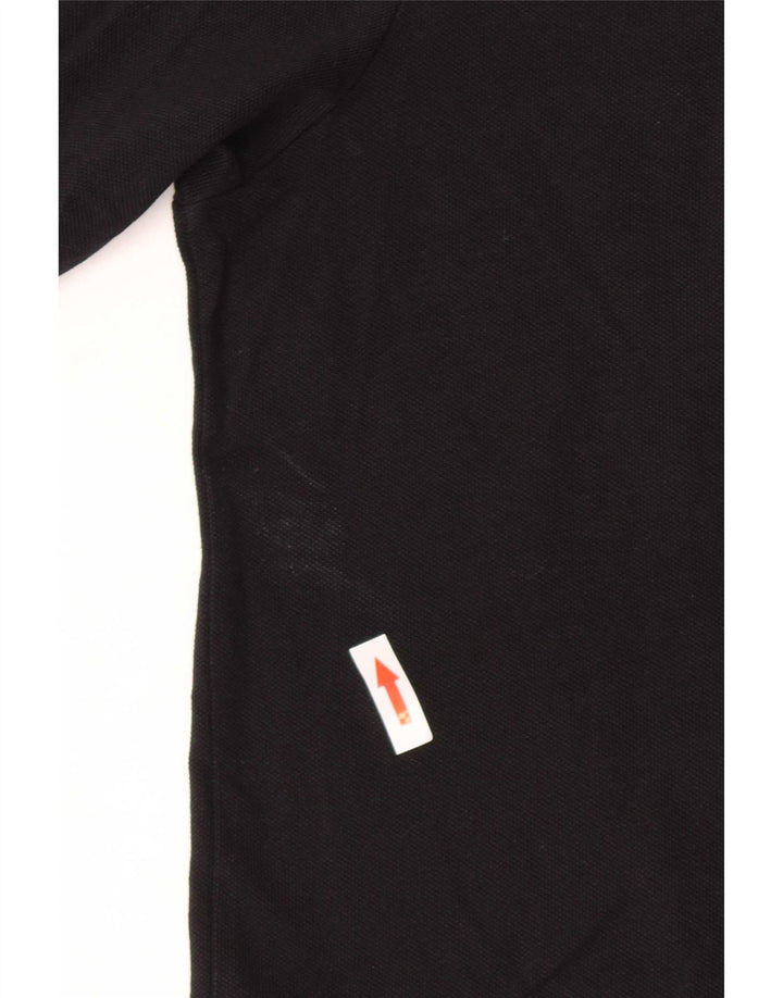 Kappa Polo Gráfico Para Hombre Pequeño Algodón Negro