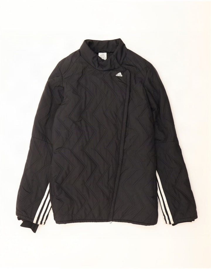 Adidas Chaqueta Acolchada Mujer UK 12 Mediano Negro Poliéster