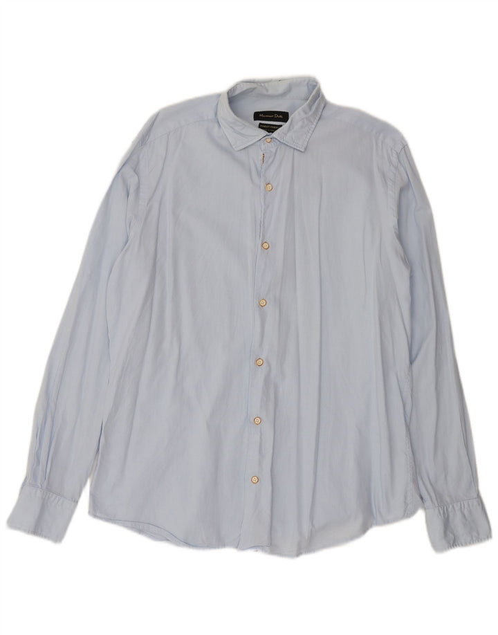 Camisa Massimo Dutti Hombre Azul Grande