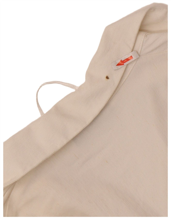 Zara Mujer Crop Shirt Blusa UK 10 Small Blanco
