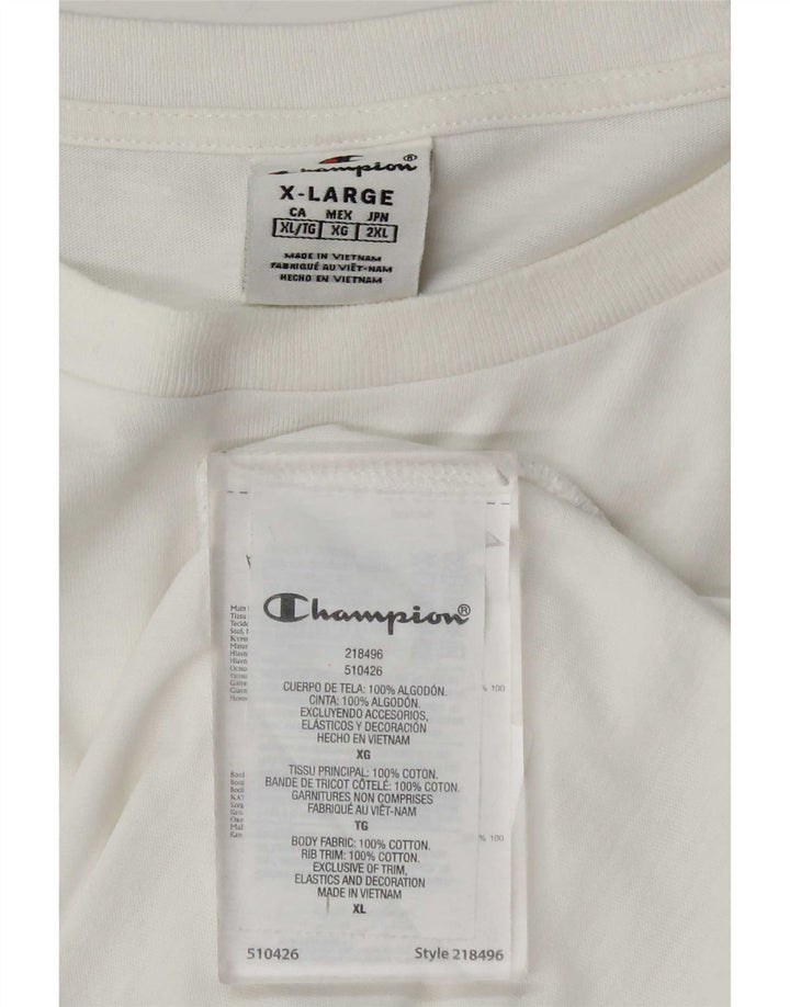 Champion Camiseta Hombre Top XL Blanco Algodón