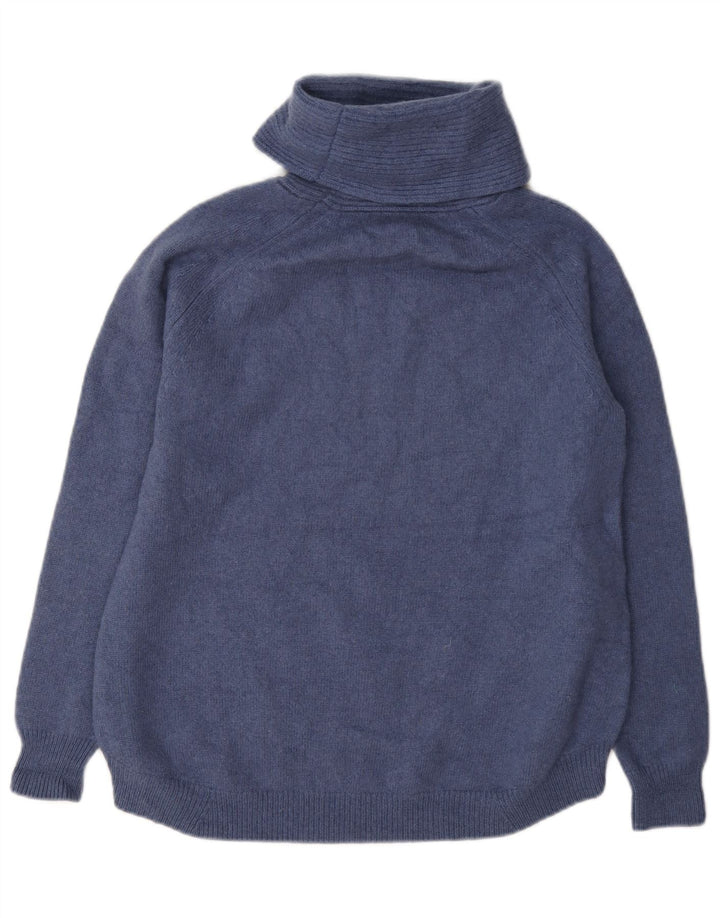 Massimo Dutti Jersey de cuello vuelto para mujer UK 10 Small Azul
