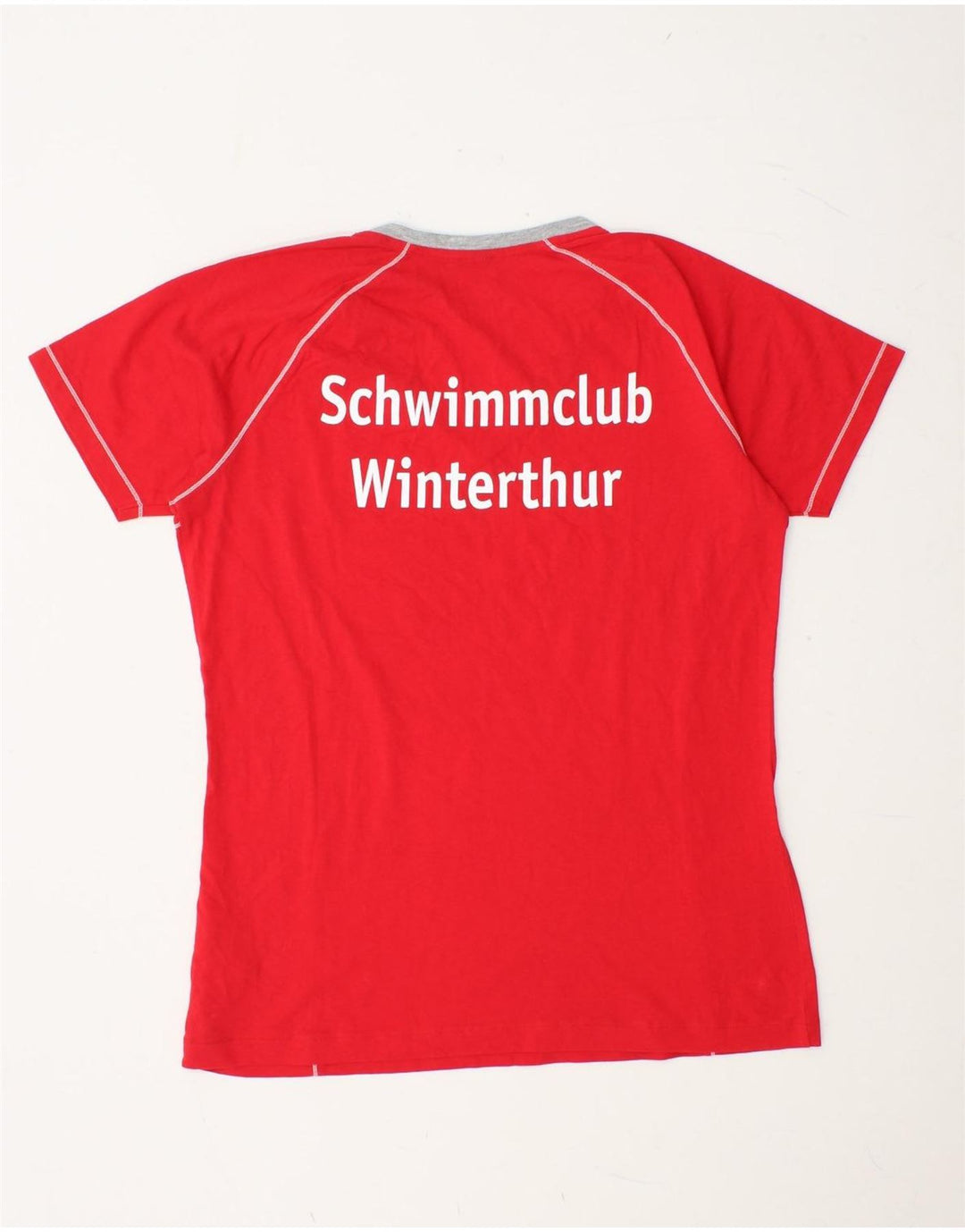 ARENA Camiseta gráfica para mujer Top UK 44 Mediano Rojo Algodón