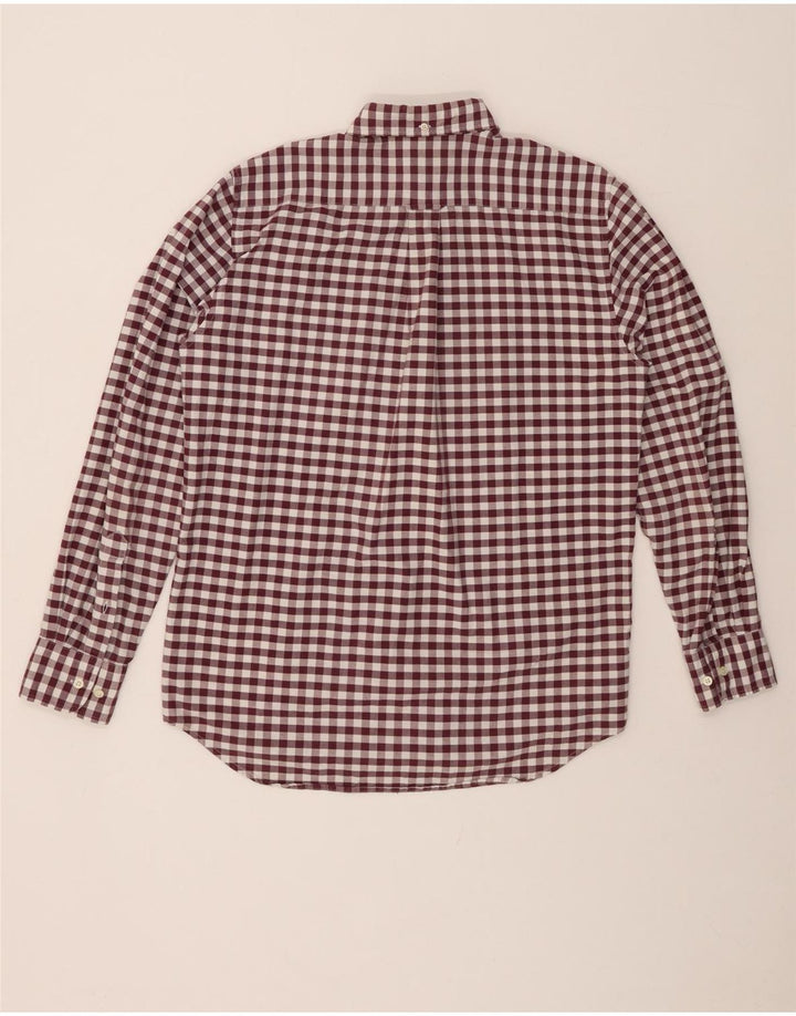 GANT Camisa para hombre Talla 39/40 15 1/2 Algodón a cuadros granate mediano