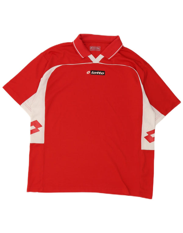Lotto Polo Gráfico Hombre XL Poliéster Color Block Rojo