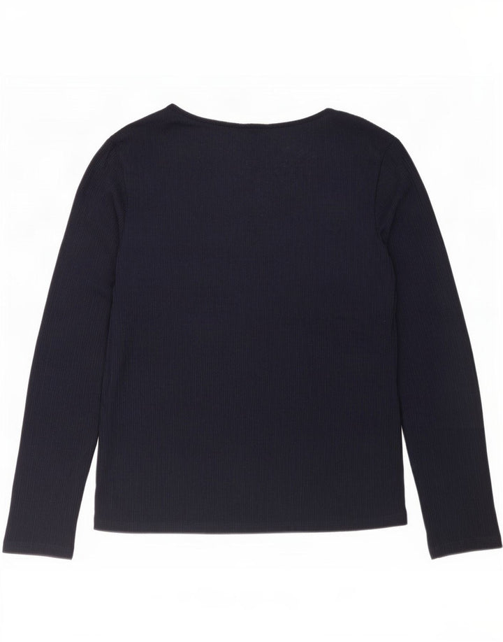 Marks & Spencer Blusa de manga larga para mujer UK 46 Large Azul marino