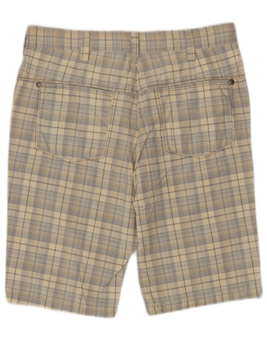 Pantalones cortos chinos para hombre Blue Side IT 46 Small W32 Algodón a cuadros beige