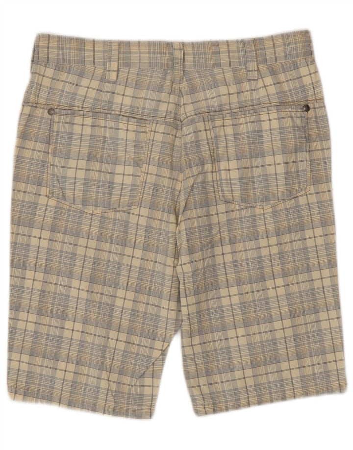 Pantalones cortos chinos para hombre Blue Side IT 46 Small W32 Algodón a cuadros beige