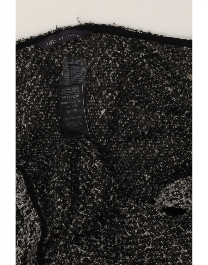 Marks & Spencer Suéter tipo cárdigan para mujer UK 20 2XL Poliéster moteado gris