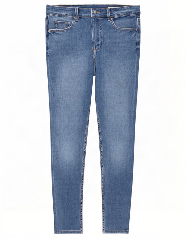 Marks & Spencer Jeans Ajustados The Ivy Crop para Mujer UK 12 Medium W30 L25 Azul