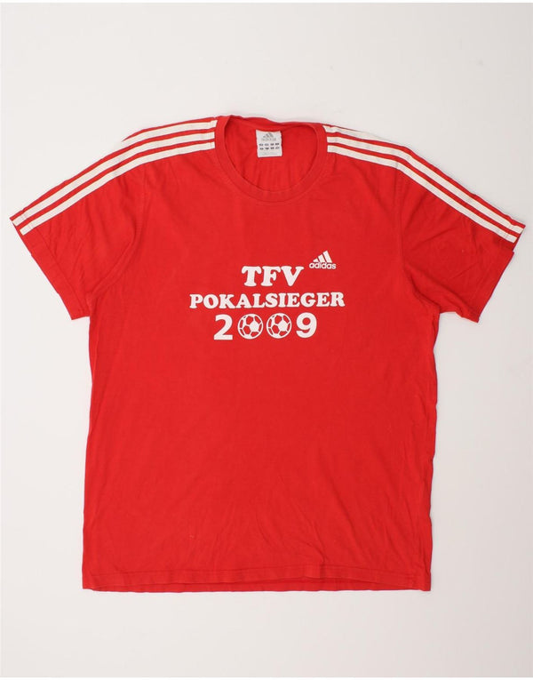 Adidas Camiseta gráfica para hombre Top UK 46/48 XL Rojo Algodón
