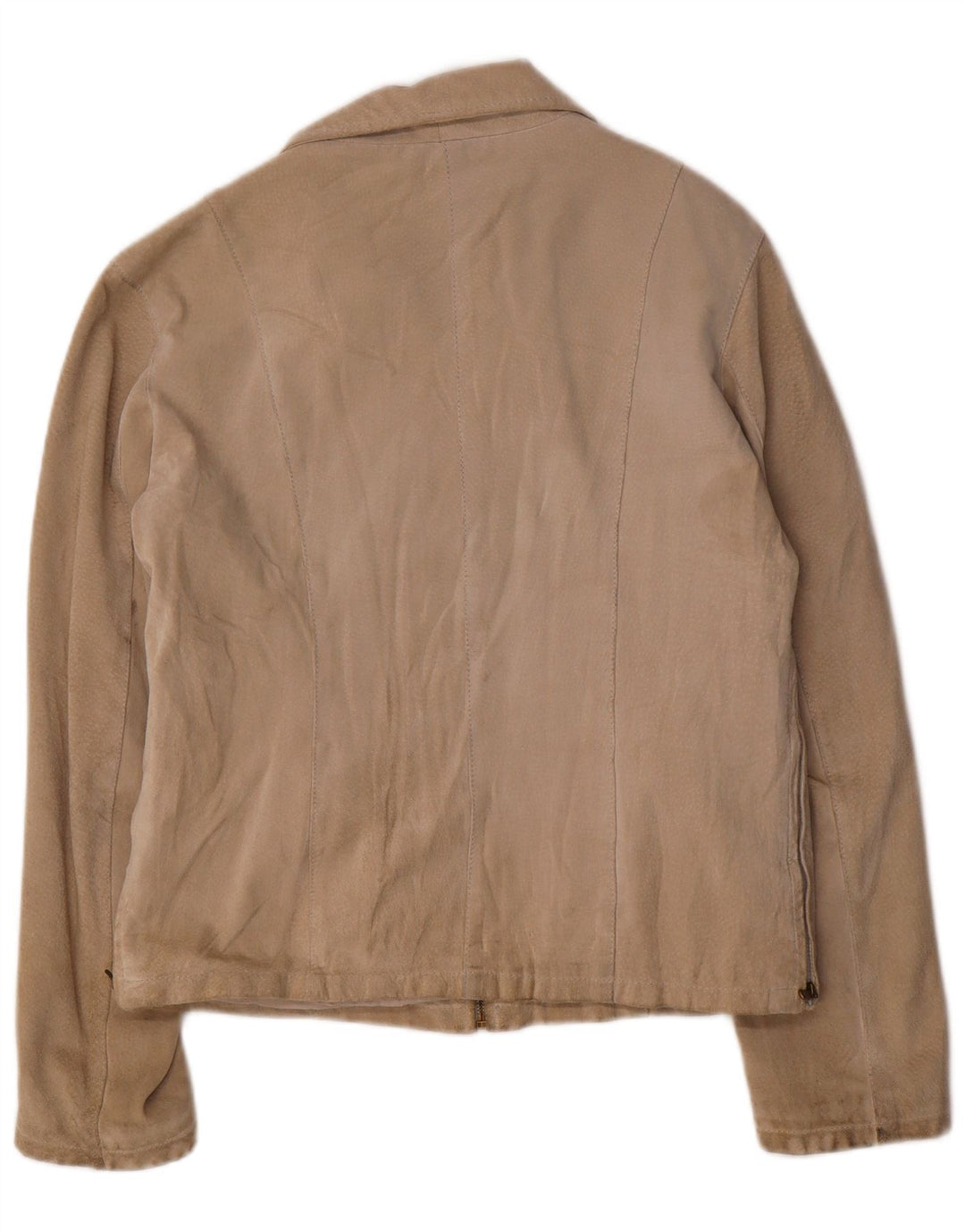 Chaqueta de ante vintage para mujer IT 48 XL Cuero beige