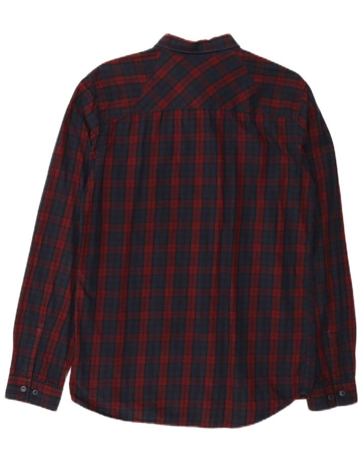Jack & Jones Hombre Camisa De Franela De Algodón A Cuadros Azul Marino Mediano