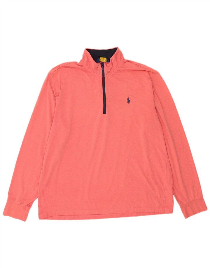 Polo Ralph Lauren - Chándal con cremallera y cuello para hombre, talla XL, poliéster rosa