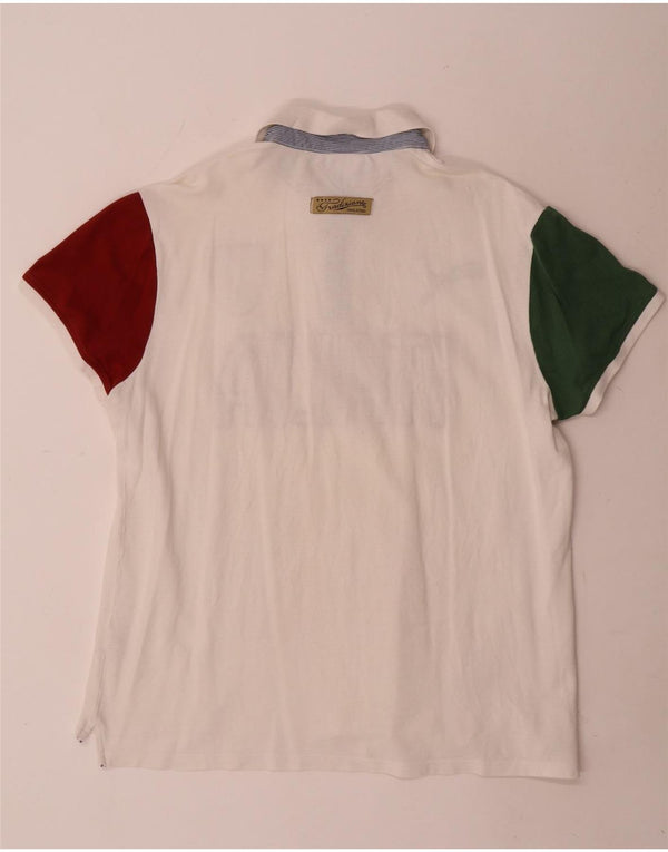 Puma Polo Italia Graphic para Hombre XL Blanco Colorblock