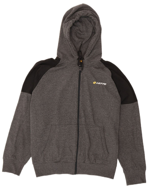 Lotto Life's Zip Sudadera con capucha para hombre 2XL Gris Colorblock Poliéster