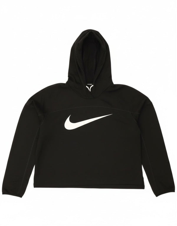 Nike - Sudadera con capucha para correr para mujer, talla M, color negro, poliéster