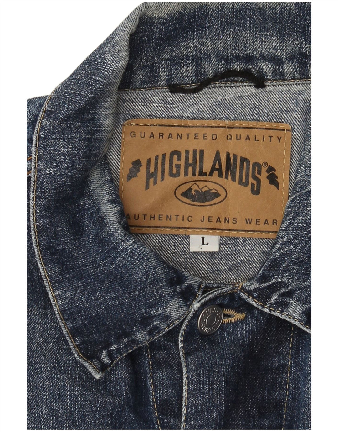 Highland - Chaqueta vaquera para hombre, talla 40, color azul