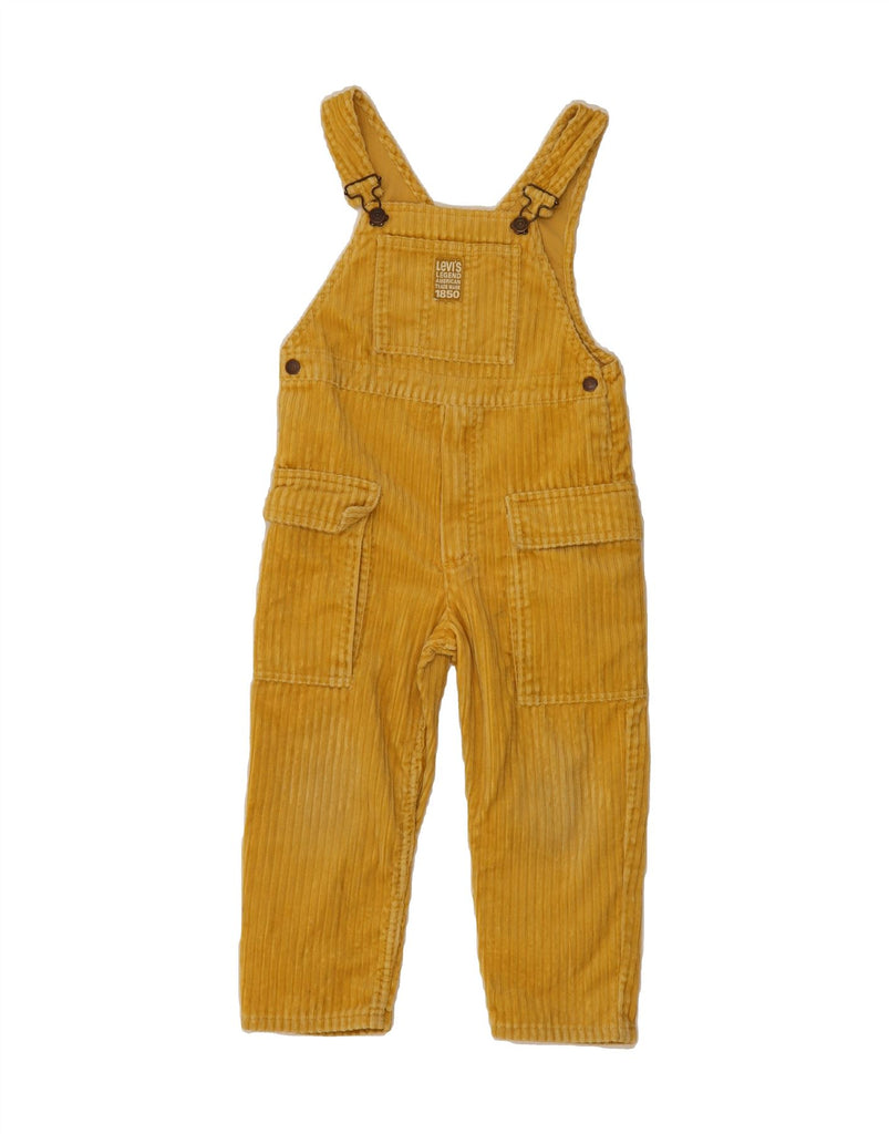 LEVI'S Boys Dungarees Cargo Corduroy Trousers 3-4 Years W26 L15 Yellow Vintage Levi's and Second-Hand Levi's from Messina Hembry 