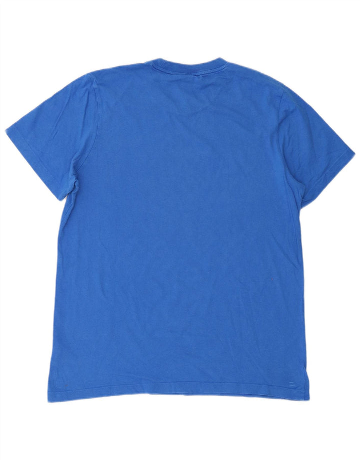 Adidas - Camiseta gráfica para hombre, talla grande, algodón azul