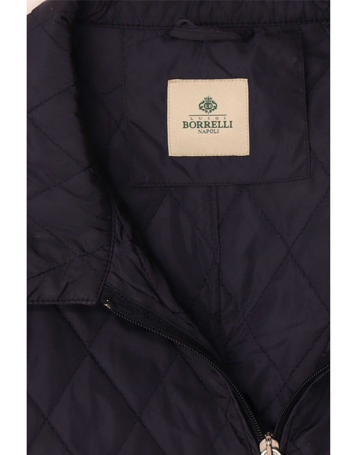 Luigi Borrelli Chaqueta acolchada Napoli para hombre UK 38 Medium Azul marino