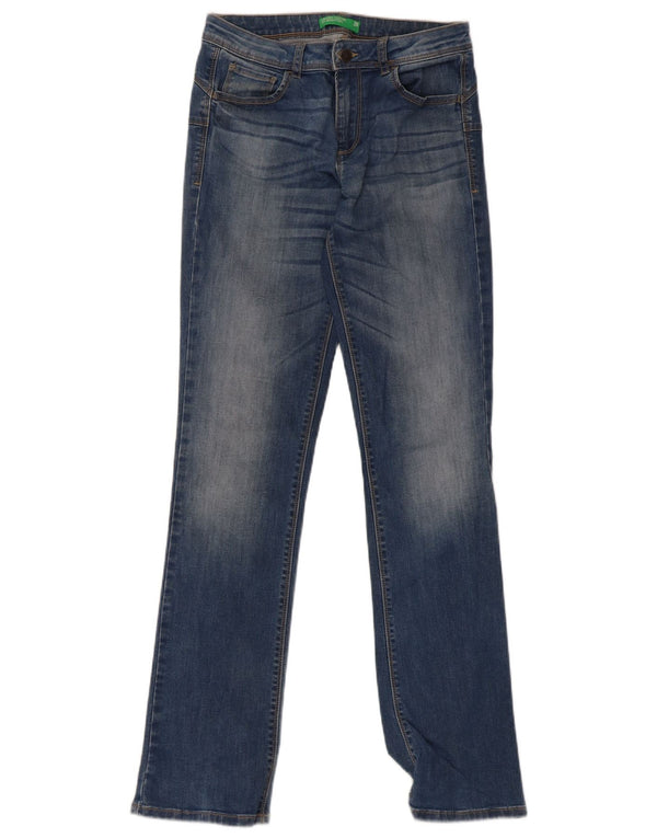 Benetton Vaqueros Slim W28 L32 Azul Mujer