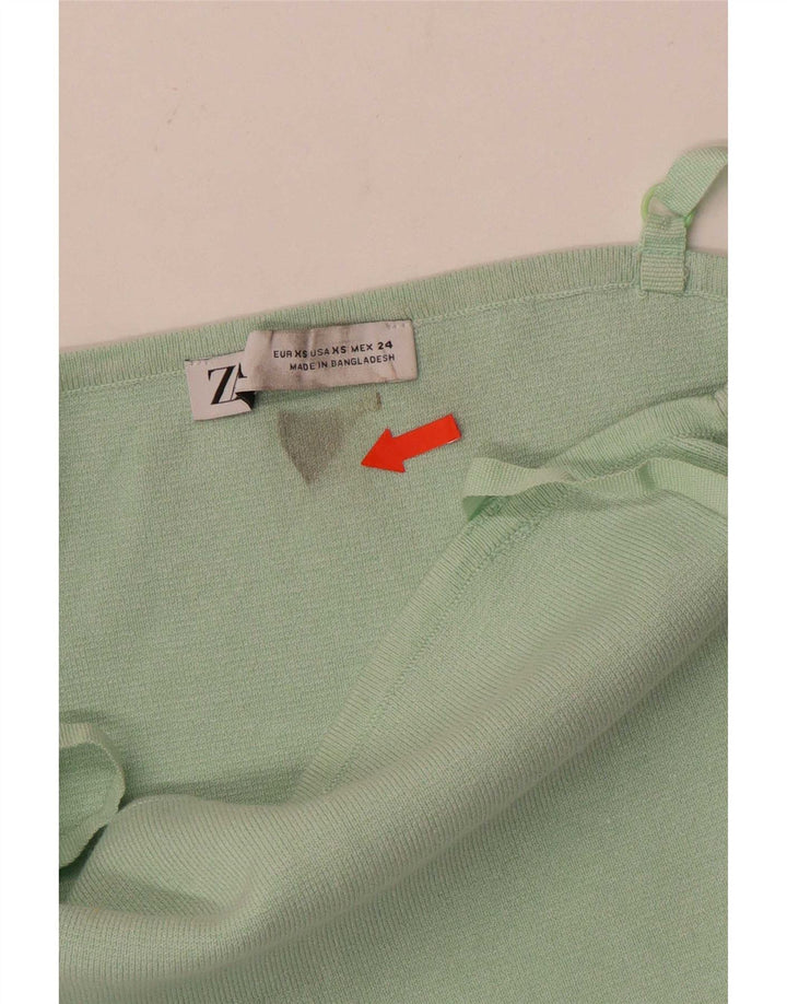Zara Mujer Crop Cami Top UK 4 XS Verde