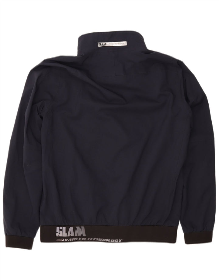 SLAM Chaqueta bomber gráfica para hombre UK 40 Large Poliéster azul marino