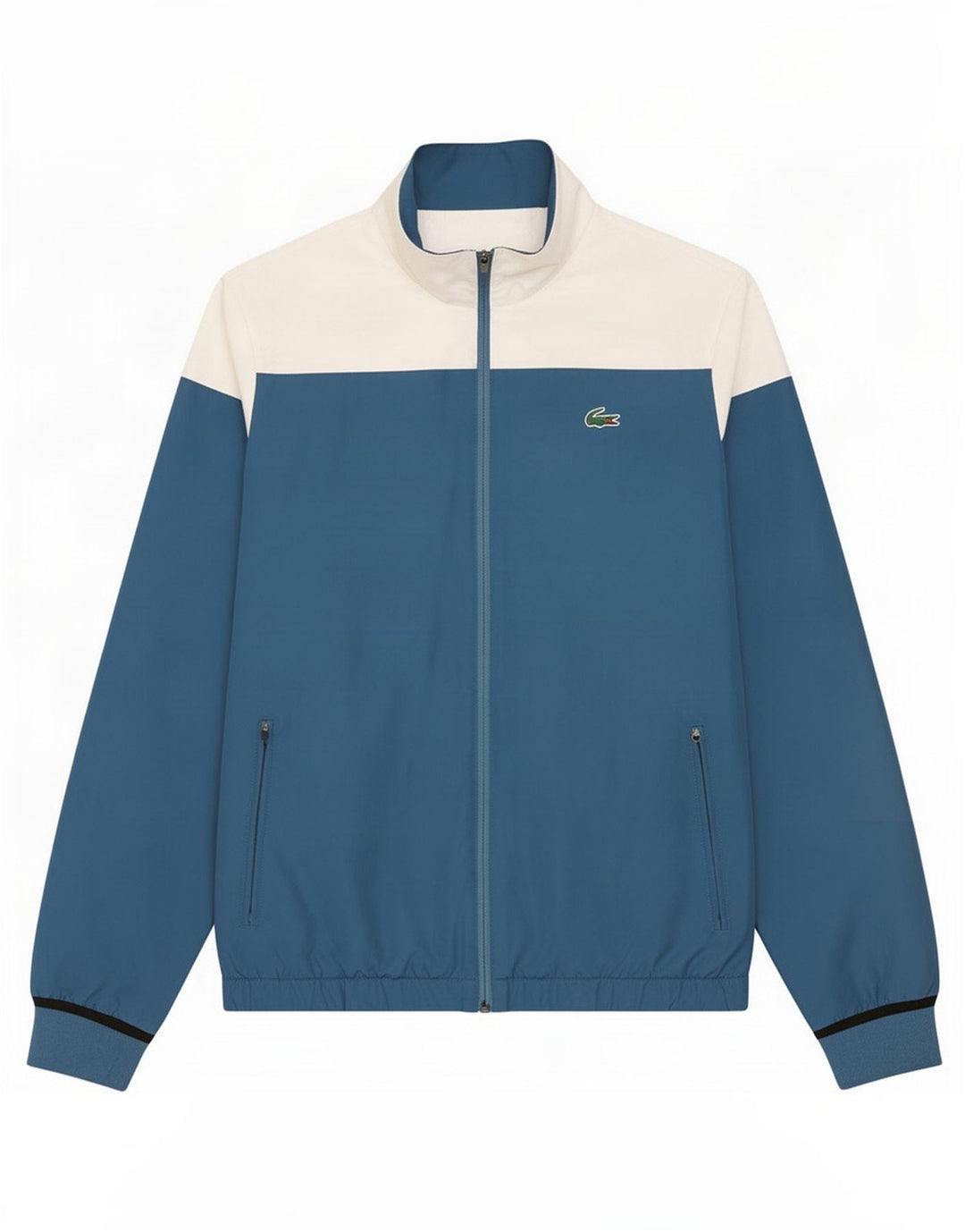 Lacoste Mens Graphic Chándal Top Chaqueta Tamaño 3 Pequeño Azul Colorblock