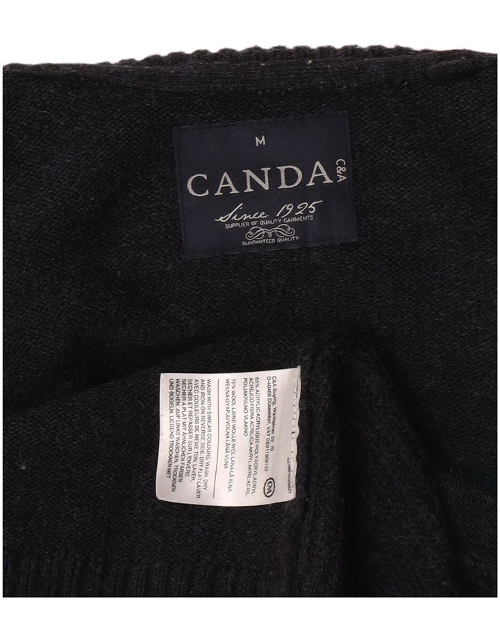 Canda Jersey De Cuello Vuelto Para Hombre Suéter Medio Azul Marino Fair Isle Acrílico