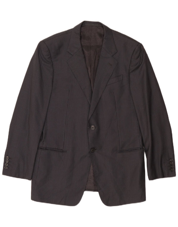 Armani Collezioni Chaqueta tipo blazer de 2 botones para hombre IT 52 Lana a rayas gris grande