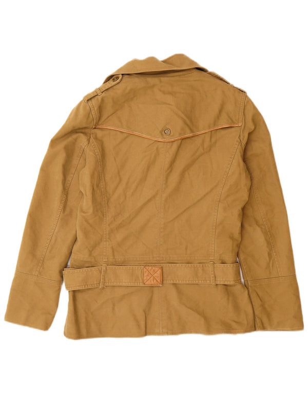 Massimo Dutti Chaquetón Mujer UK 44 Algodón Beige Medio
