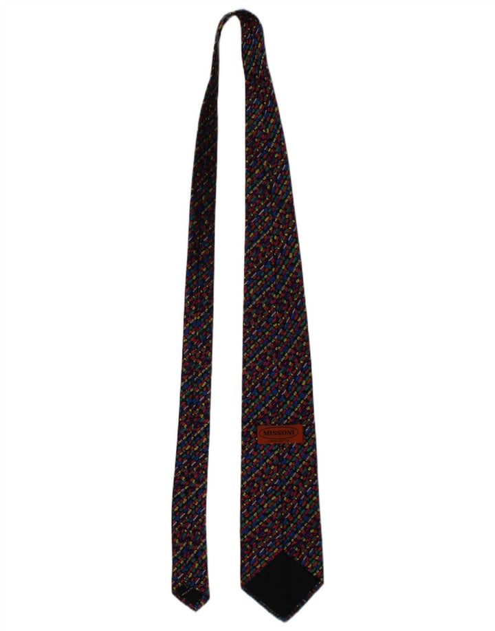Corbata Missoni para hombre talla única L55 diseñador geométrico multicolor