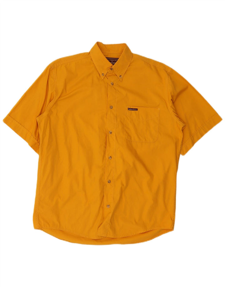 Marlboro Classics Camisa Manga Corta Hombre Algodón Amarillo Medio