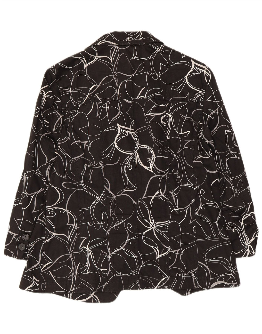 Perte by Krizia Chaqueta tipo blazer de 3 botones para mujer Reino Unido 40 Mediano Negro Floral