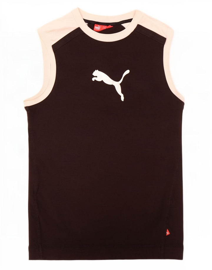 Puma Camiseta Sin Mangas Con Gráfico De Algodón Color Block En Negro Medio Para Hombre
