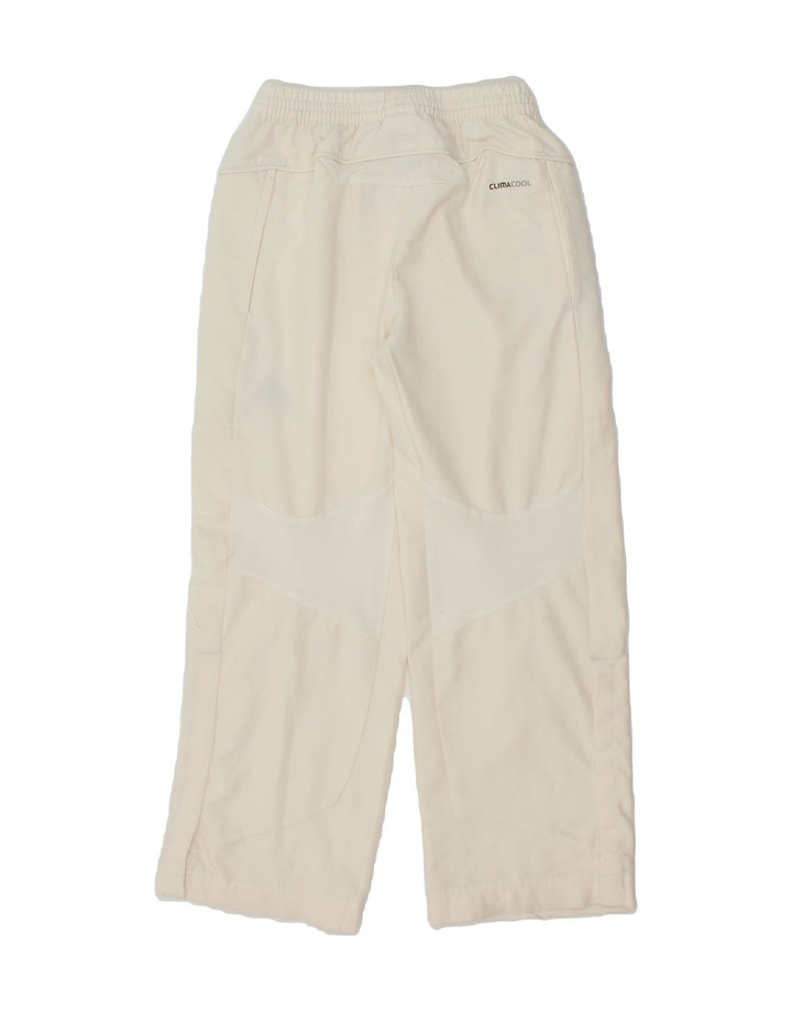 ADIDAS Boys Tracksuit Trousers 7-8 Years Beige Polyester Vintage Adidas and Second-Hand Adidas from Messina Hembry 