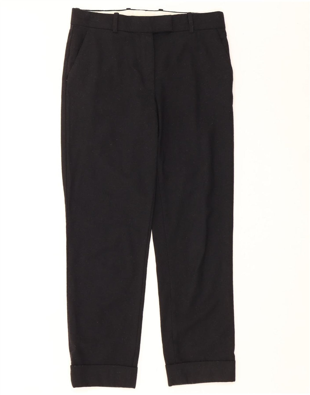 COS Pantalón de traje recto para mujer EU 34 XS W30 L26 Lana negra