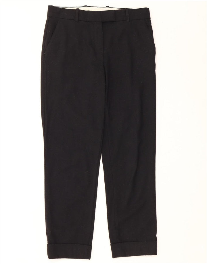 COS Pantalón de traje recto para mujer EU 34 XS W30 L26 Lana negra