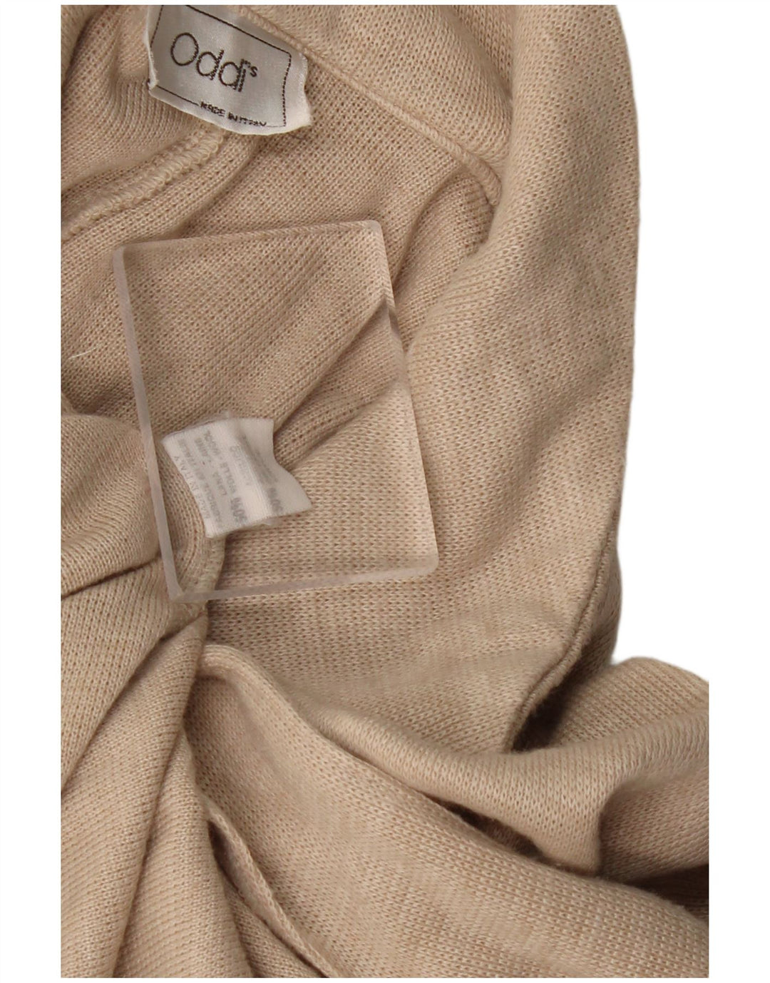 VINTAGE Mujer Poncho Cardigan Suéter Un Tamaño Beige Lana