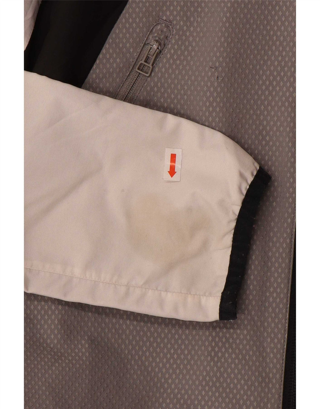 Adidas Chaqueta impermeable con capucha para hombre UK 34 XS Gris Colorblock Poliéster