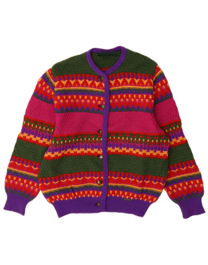Giesswein - Cárdigan para mujer, talla 40, talla grande, multicolor, geométrico