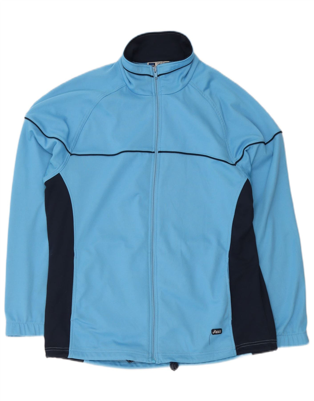 Asics Hombre Chándal Top Jacket Azul Medio Colorblock Poliéster