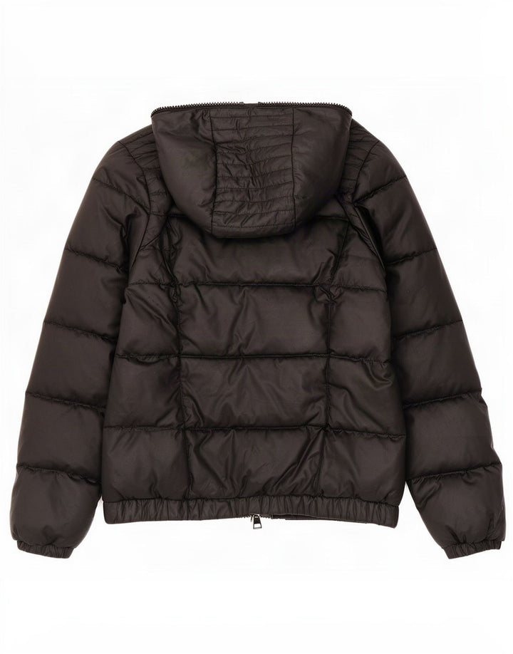 Adidas Chaqueta acolchada con capucha para mujer Reino Unido 12/14 Mediano Negro Poliéster