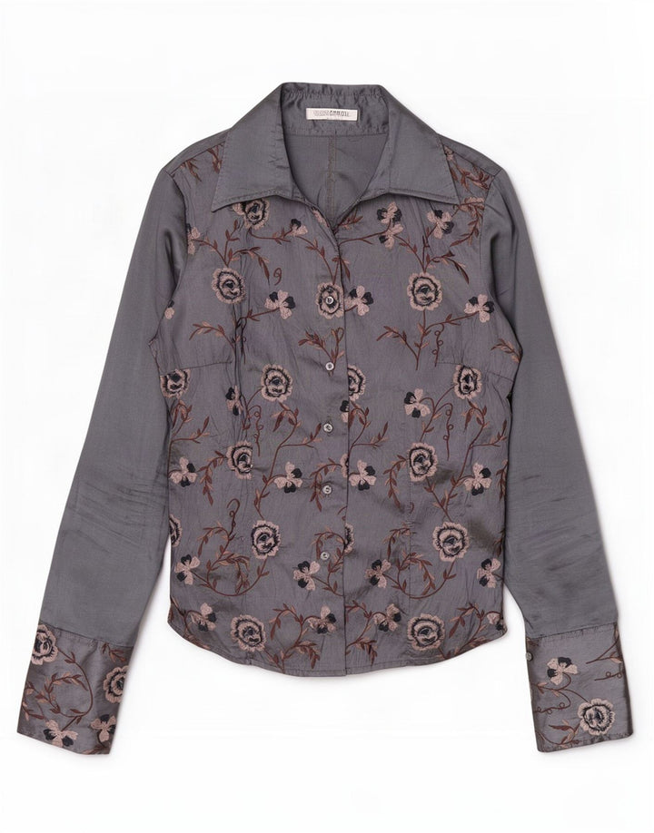 Naracamicie Blusa para mujer UK 40 Poliéster floral gris medio