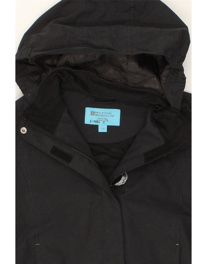 MOUNTAIN WAREHOUSE Boys Hooded Rain Jacket 7-8 Years Black Vintage Mountain Warehouse and Second-Hand Mountain Warehouse from Messina Hembry 
